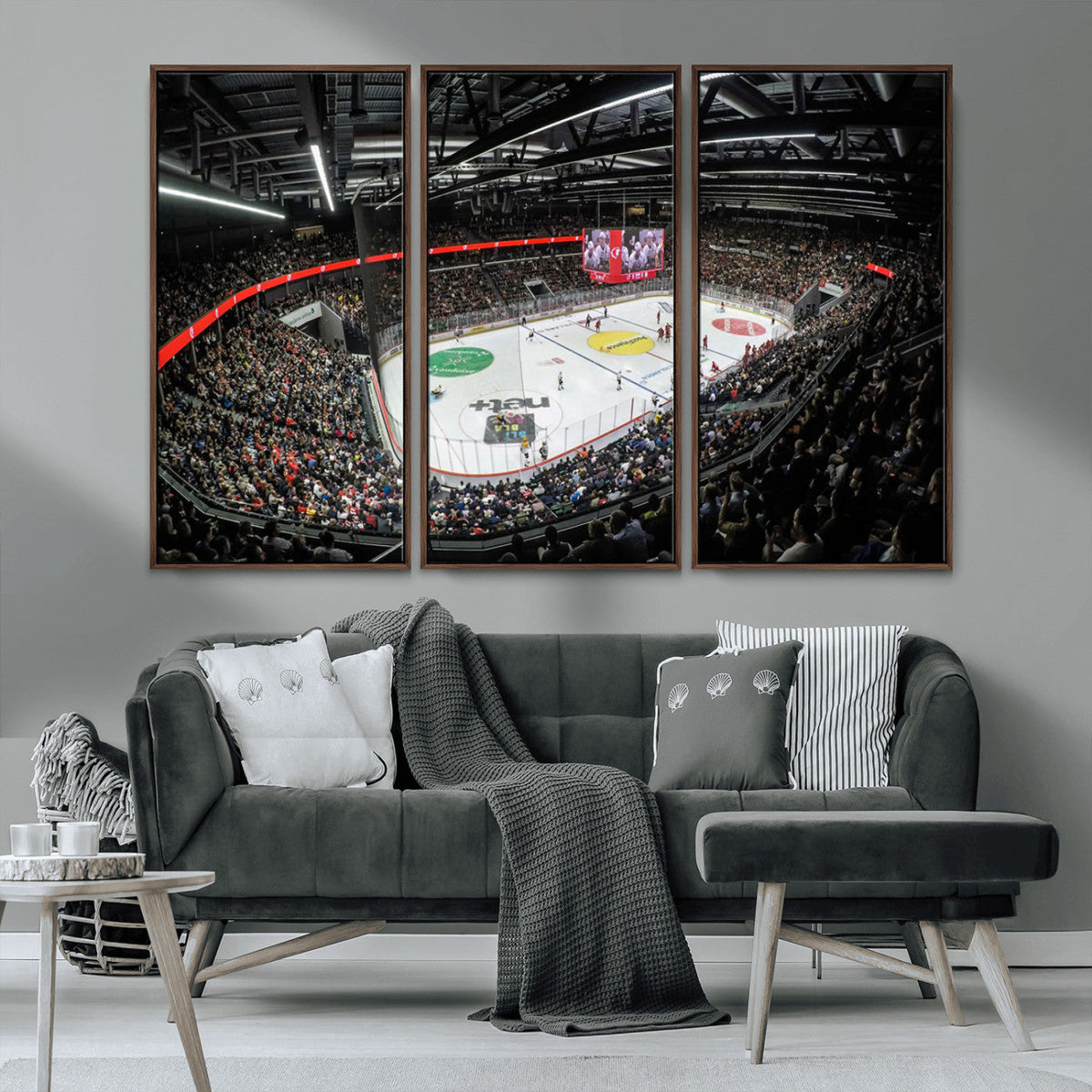 Vaudoise Lausanne Ice Hockey Arena Stadium Wall Art Canvas,