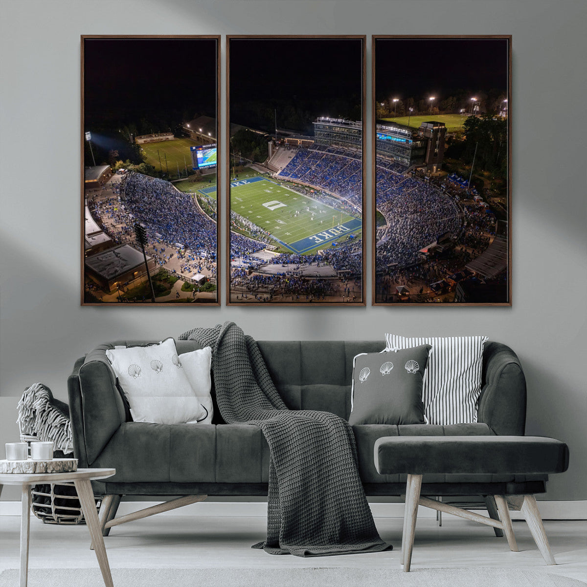 Duke University Blue Devils Football Print Canvas - Durham