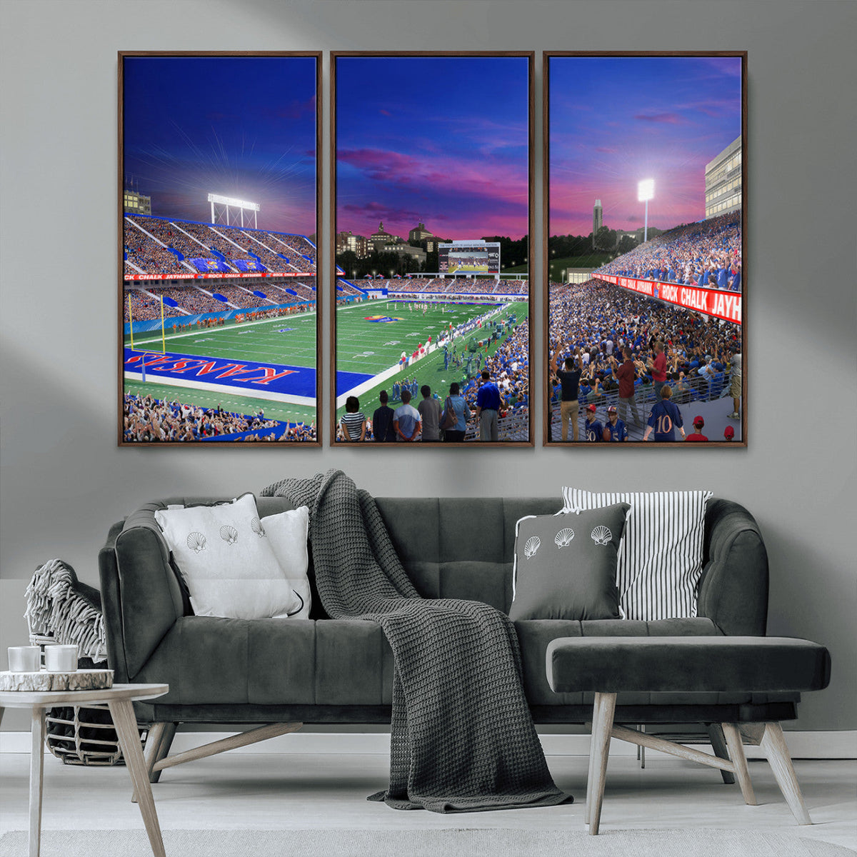 University of Kansas Jayhawks Football Team Print Canvas-