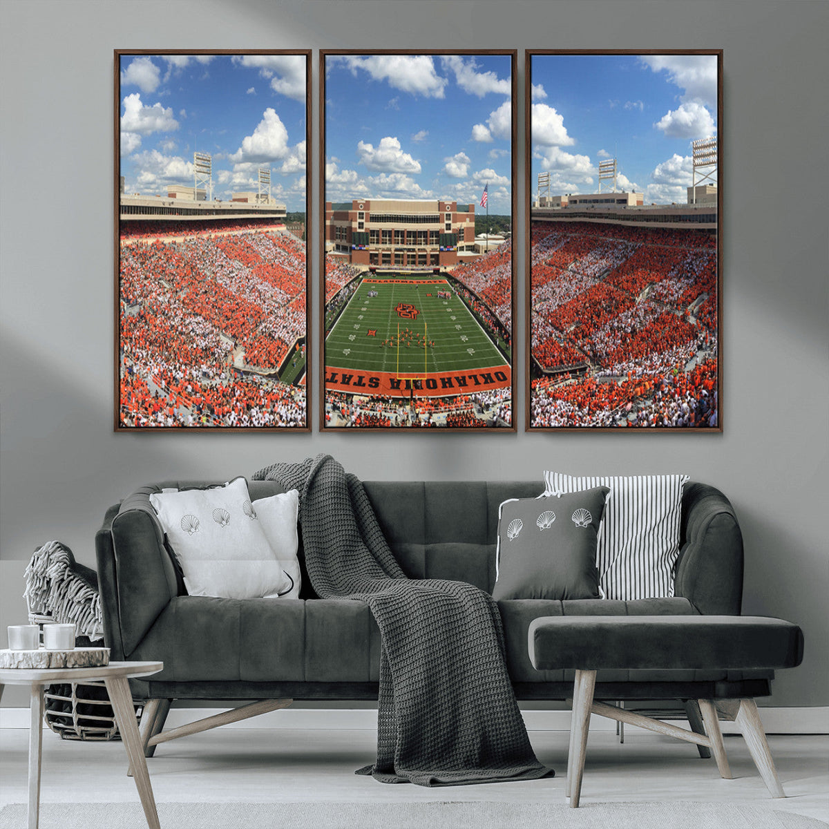 Oklahoma State Cowboys Football Team Print - Stillwater