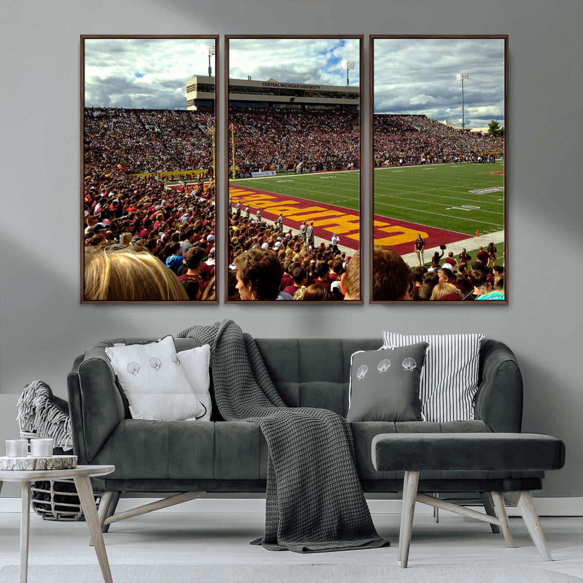 Central Michigan University Chippewas Football Team Print -