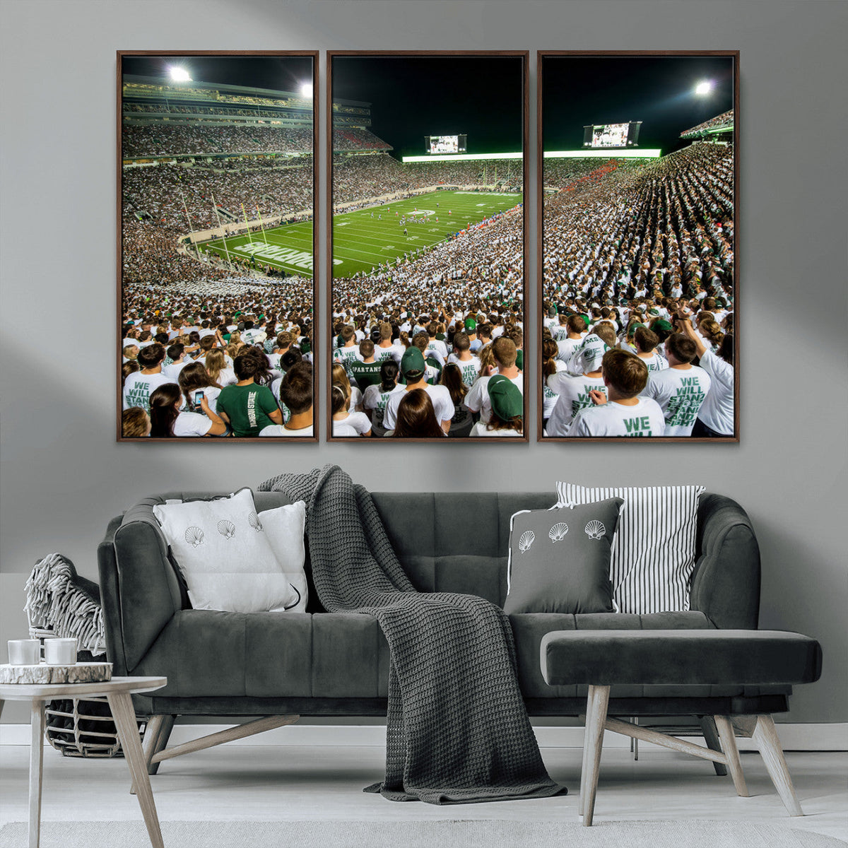 Michigan State Spartans Football Canvas Print - East Lansing