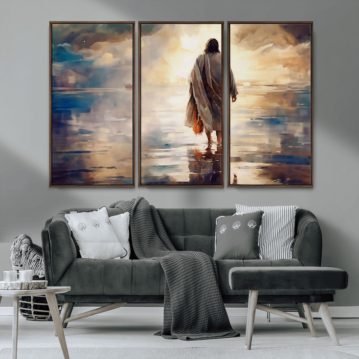 Jesus Walking on Water Wall Art | Ready to Hang Spiritual