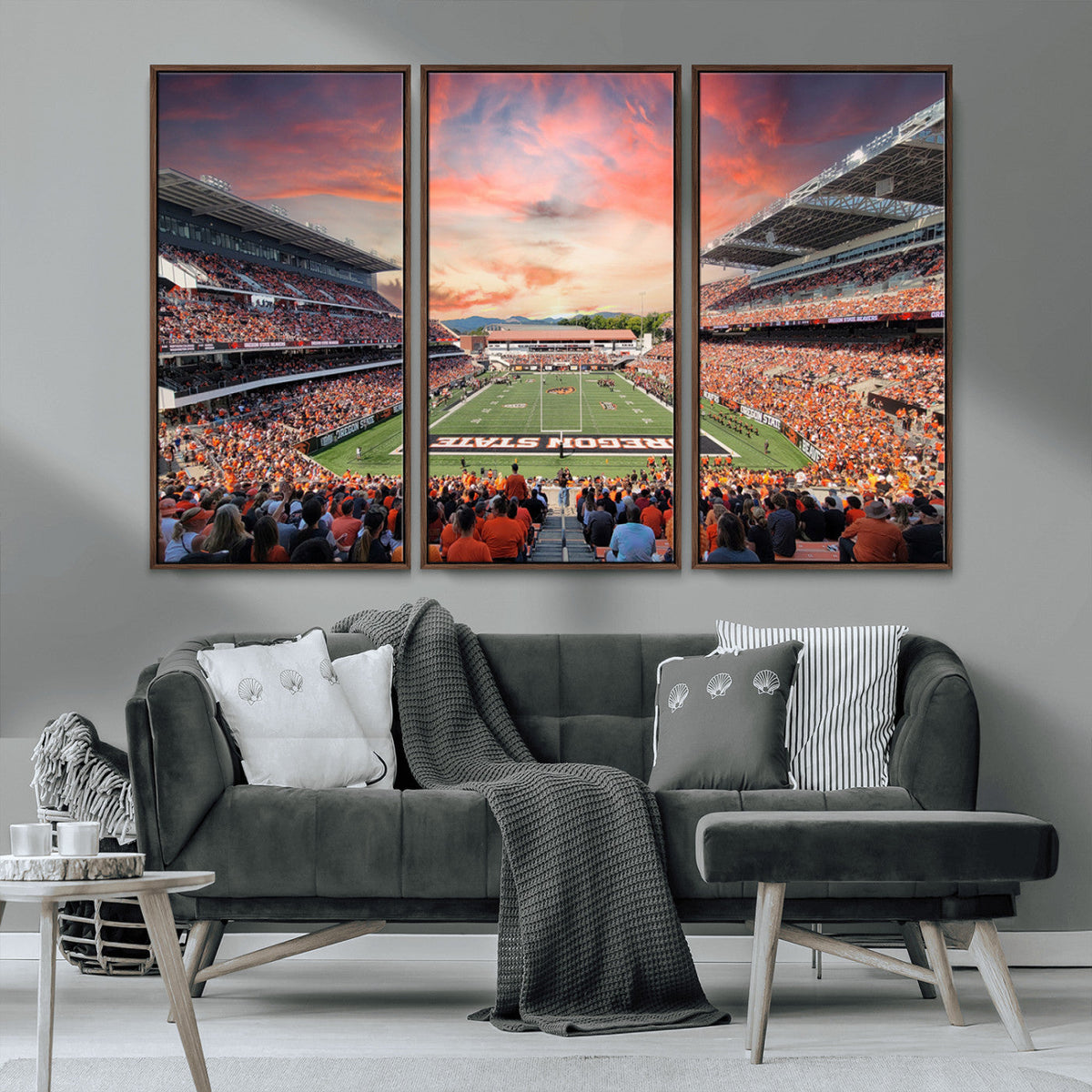 Oregon State Beavers Football Team Print - Corvallis Reser