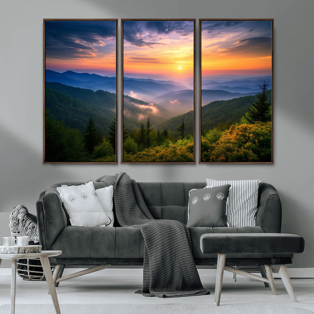 Majestic Mountain Sunrise Print | Landscape Wall Art |