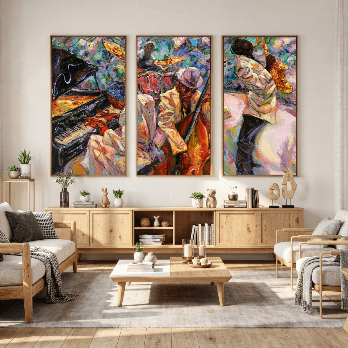 African American Jazz Art Music Abstract Wall Art Painting