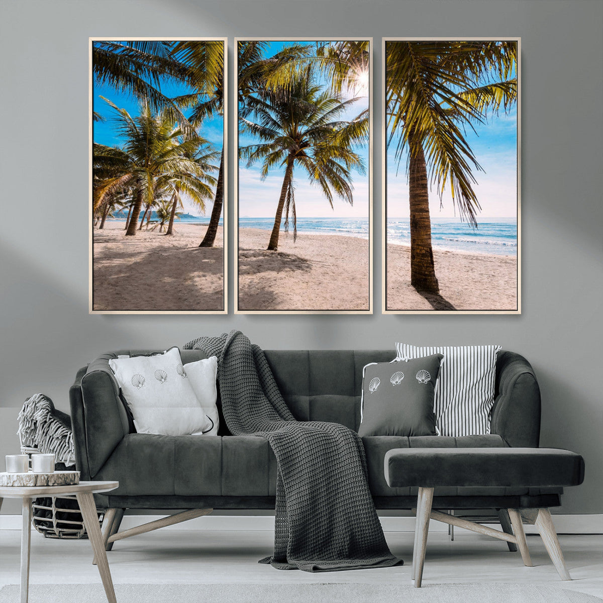 Palm Beach Tropical Island Wall Art Canvas Print