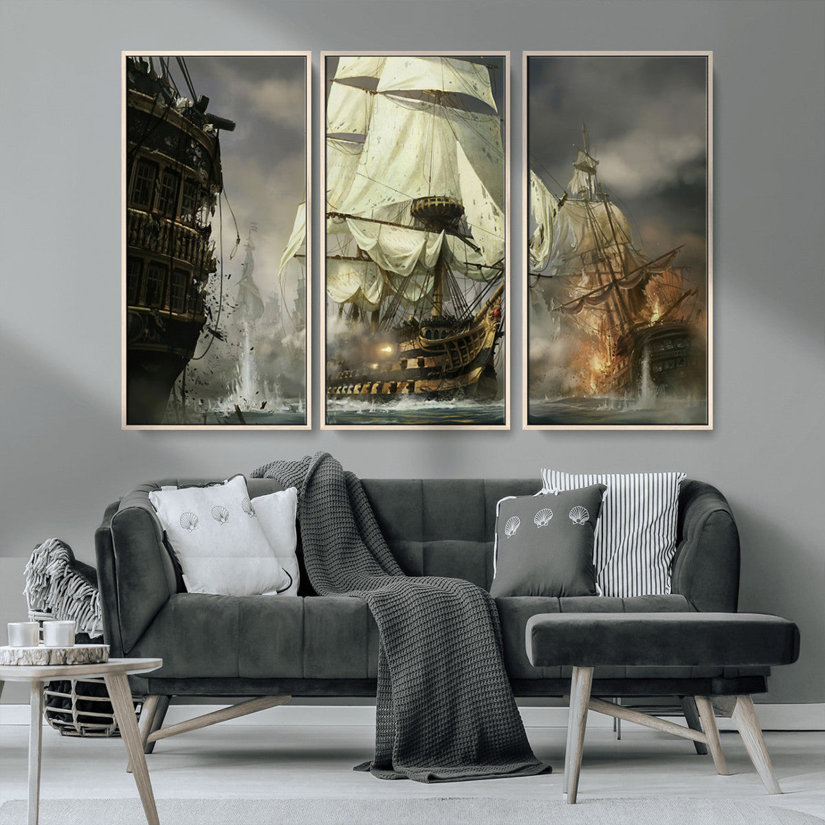 Pirate Ship War Wall Art Canvas Print