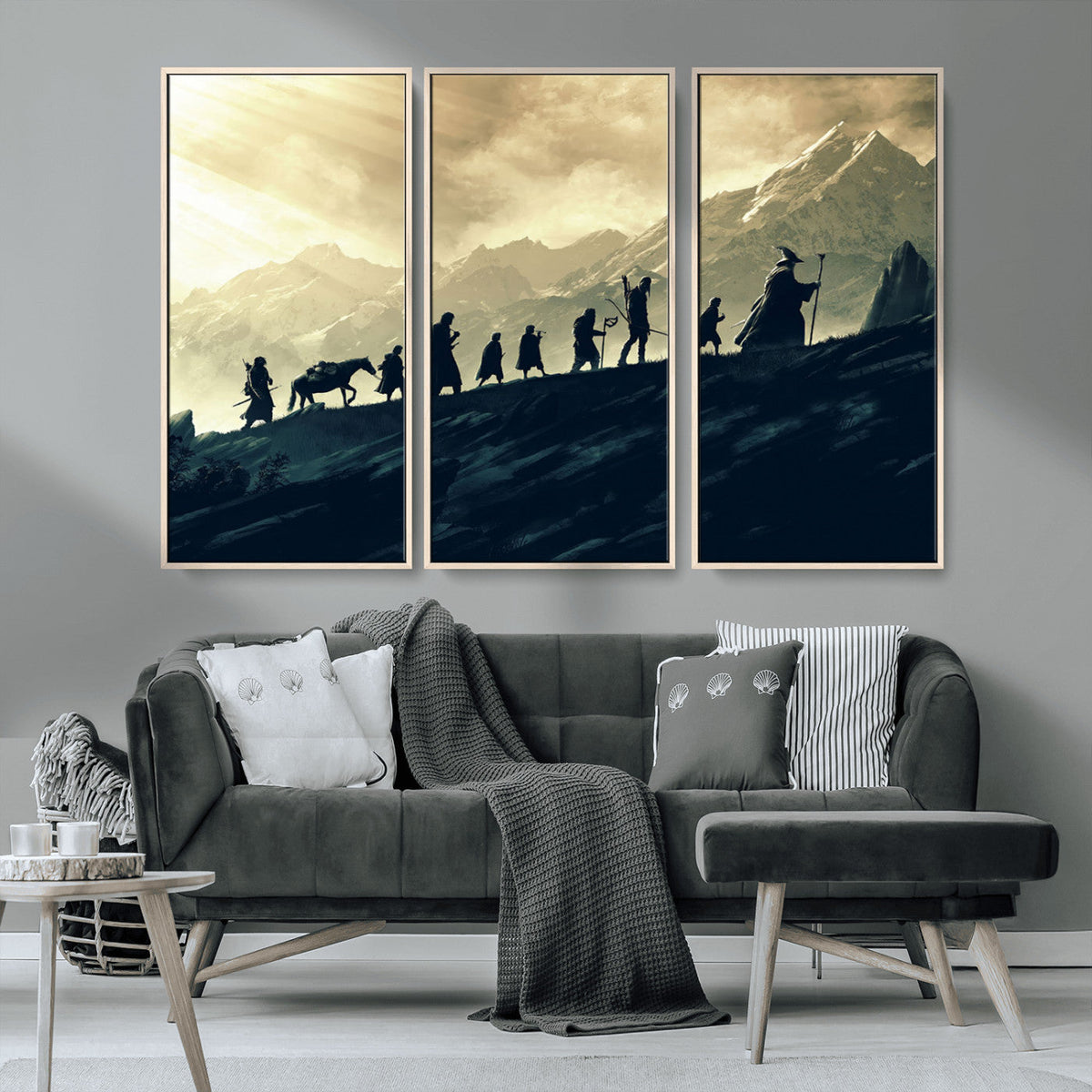 Fellowship Journey Wall Art – Fantasy Adventure Canvas Print