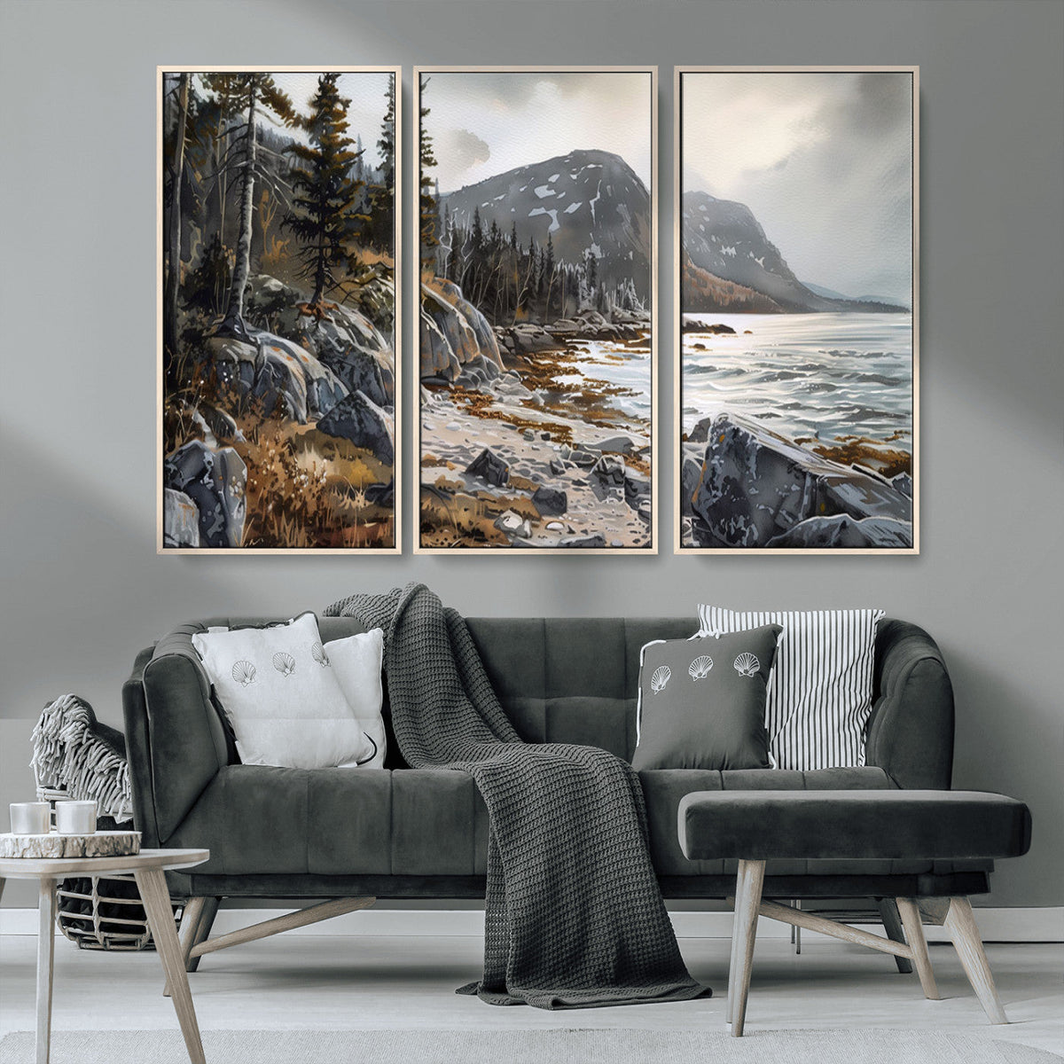 Serene Coastal View of Acadia National Park - Stunning