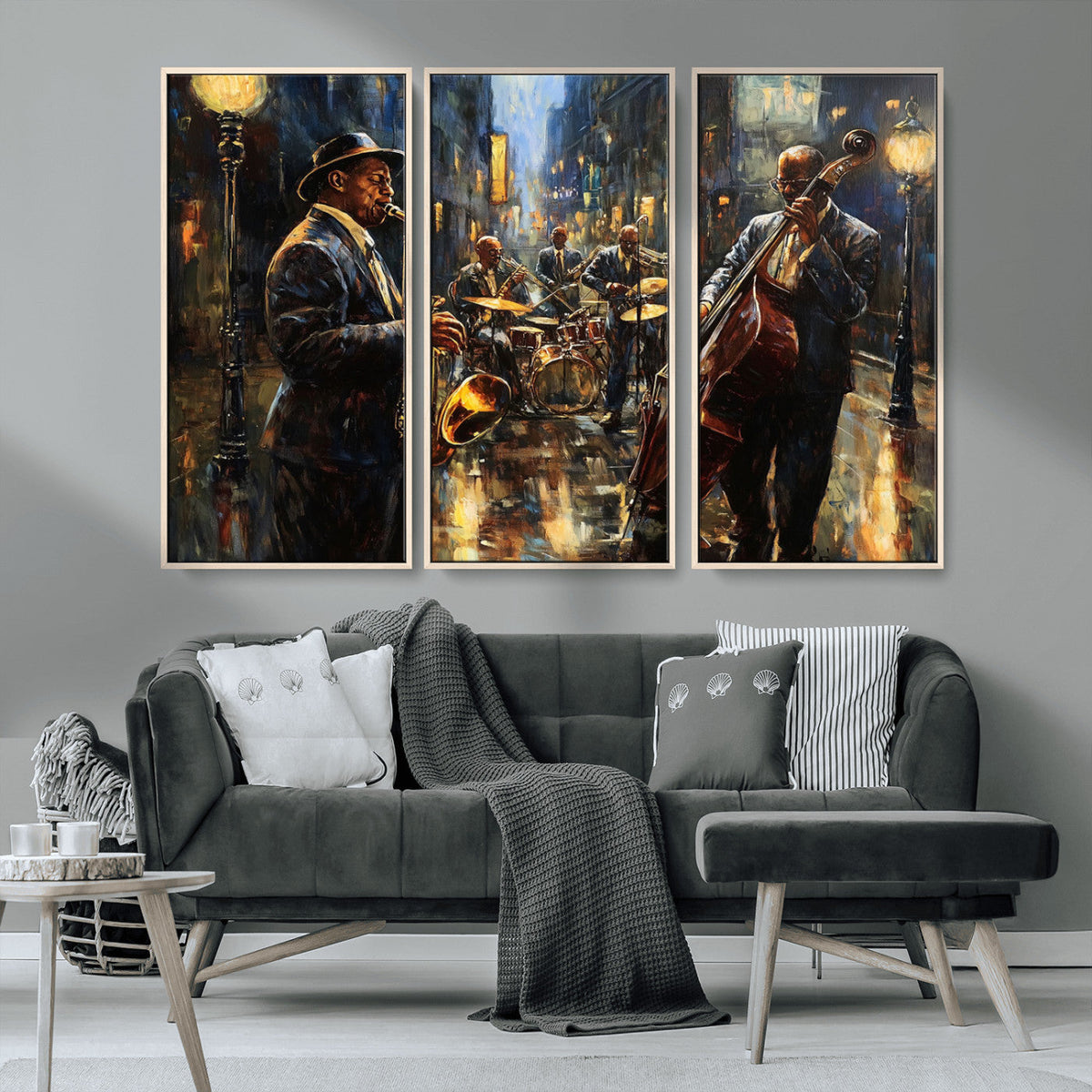 Jazz Canvas Wall Art Print – Abstract African American Music