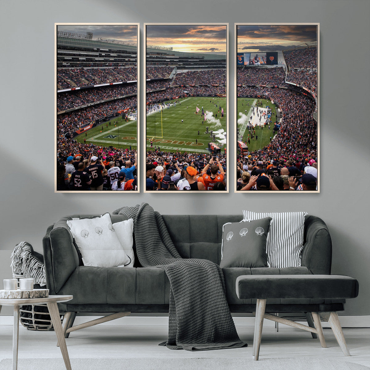 Chicago Bears Soldiers Field Wall Art Canvas Print – Framed