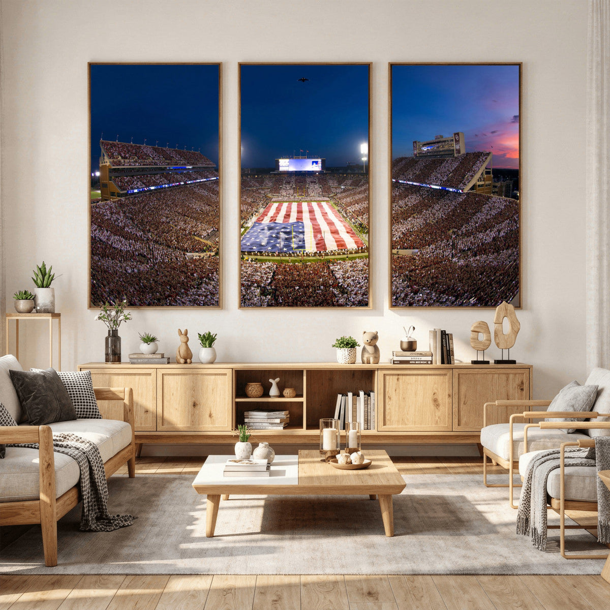Oklahoma Sooners Memorial Stadium Wall Art Canvas Print,