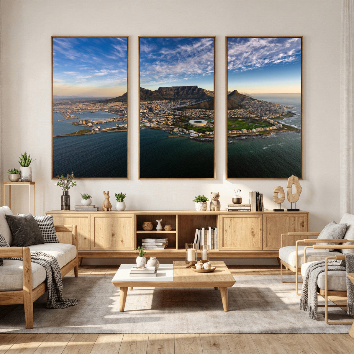 Cape Town Wall Art Canvas Print – Table Mountain Coastal