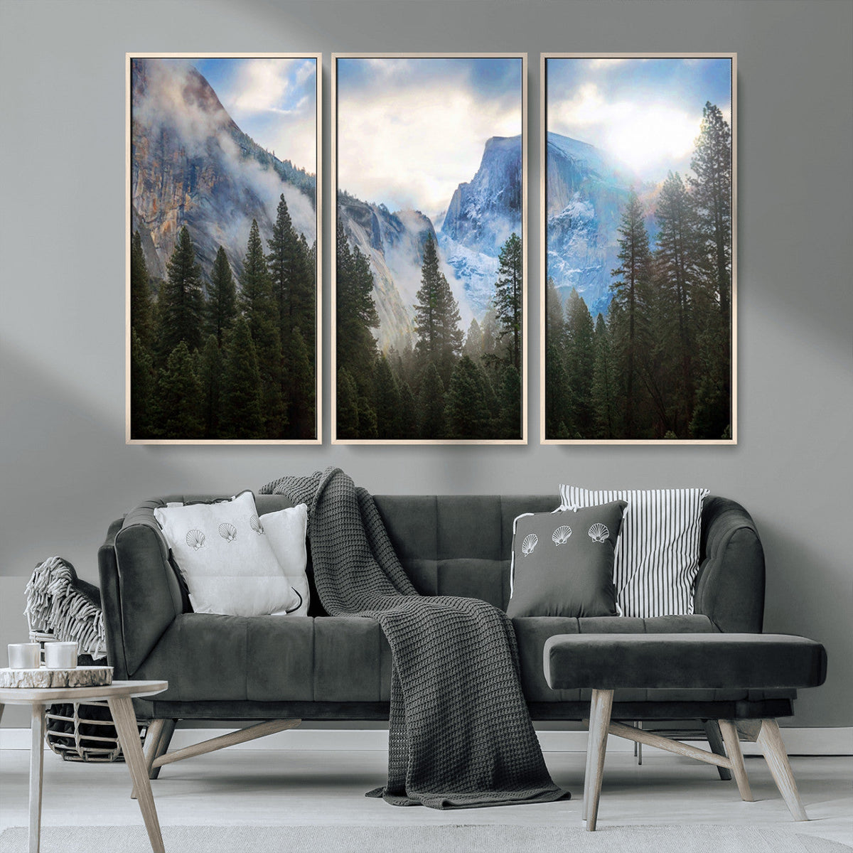 Half Dome Yosemite Calinia Wall Art Canvas Print El Capitan