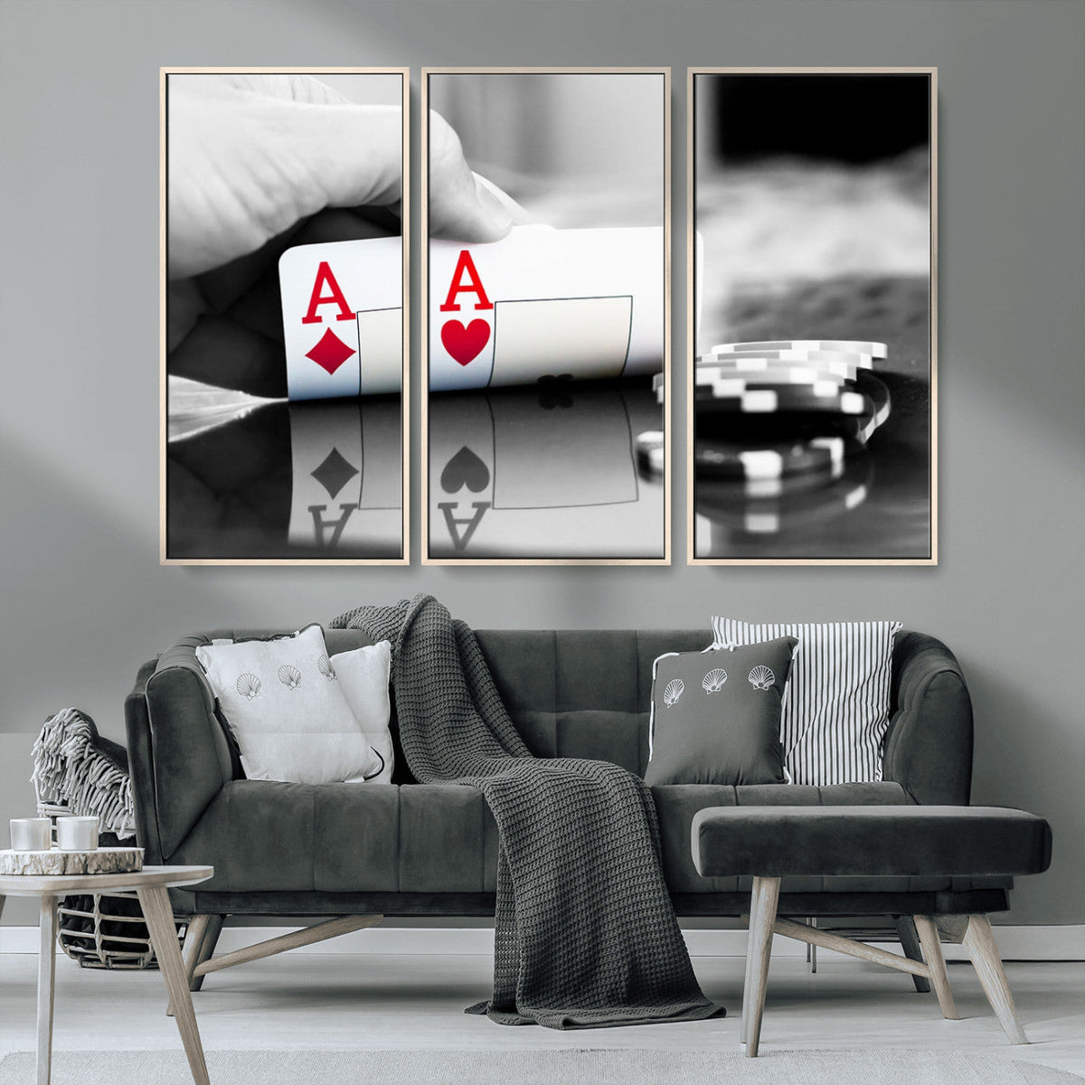 Aces Poker Art Poker Game Wall Art Canvas Print
