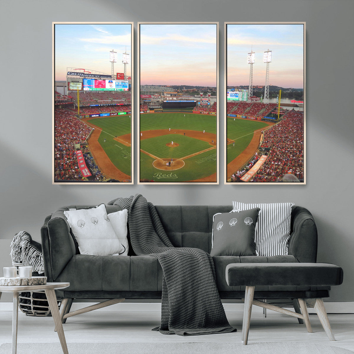 Cincinnati Reds Baseball Print Canvas- Cincinnati