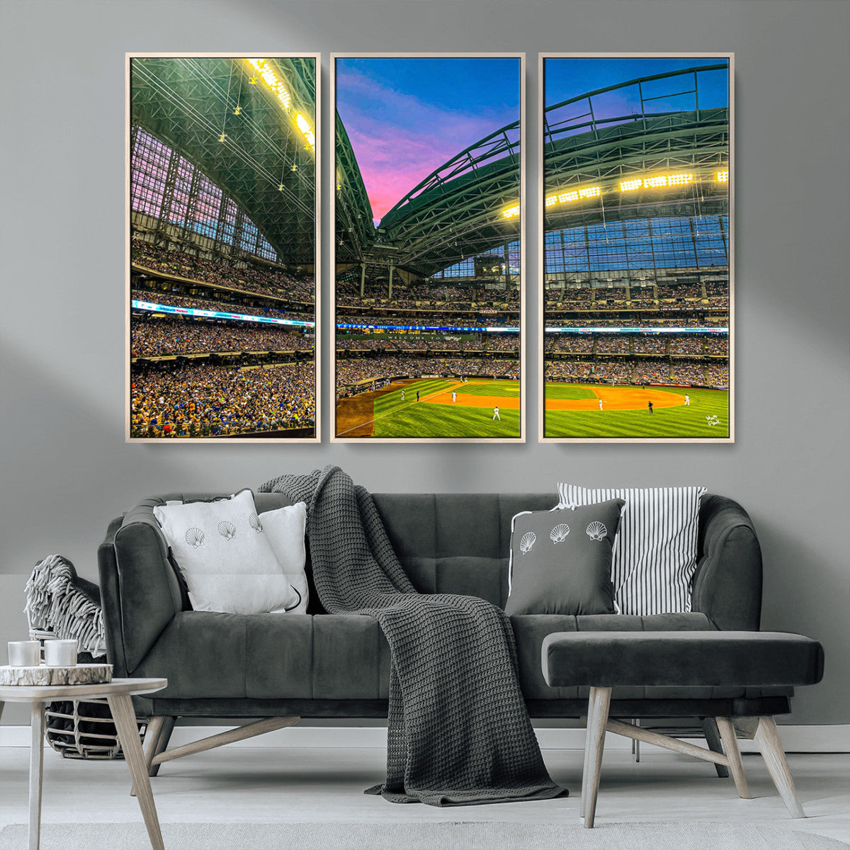 Milwaukee Brewers Baseball Team Print Canvas- American