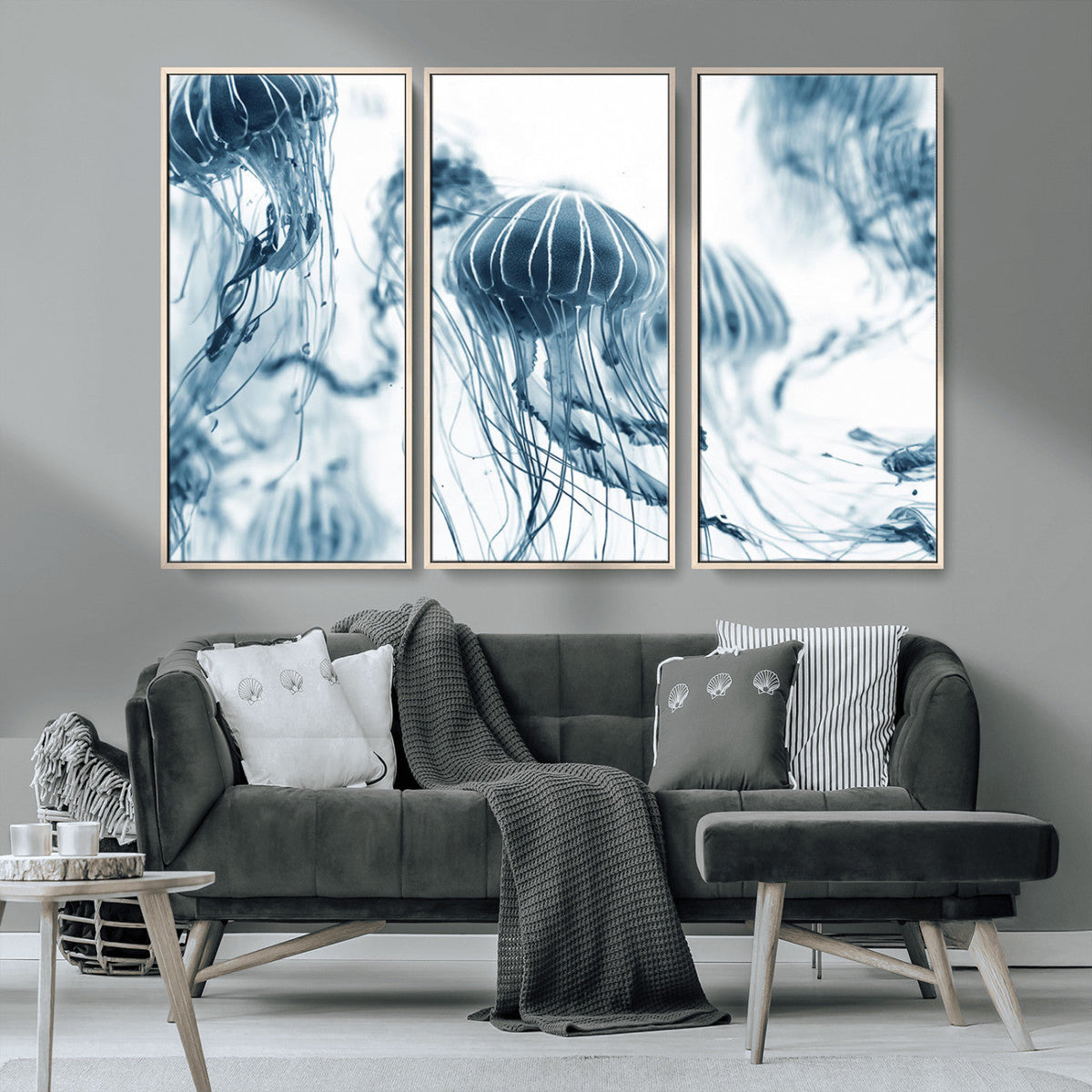 Abstract Jellyfish Canvas Print Wall Art