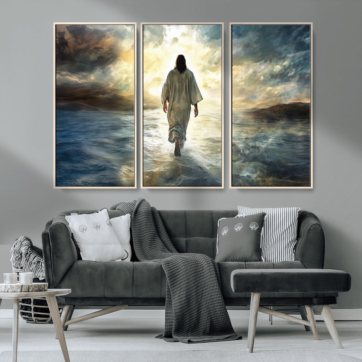 Jesus Walking on Water Wall Art | Canvas Print | Ready to