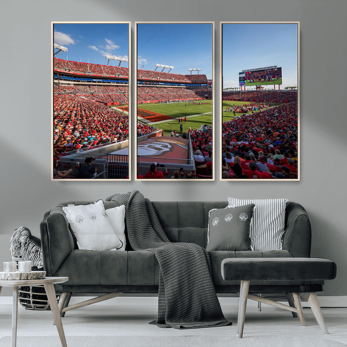 Florida Tampa Raymond James Stadium Wall Art Canvas Print -