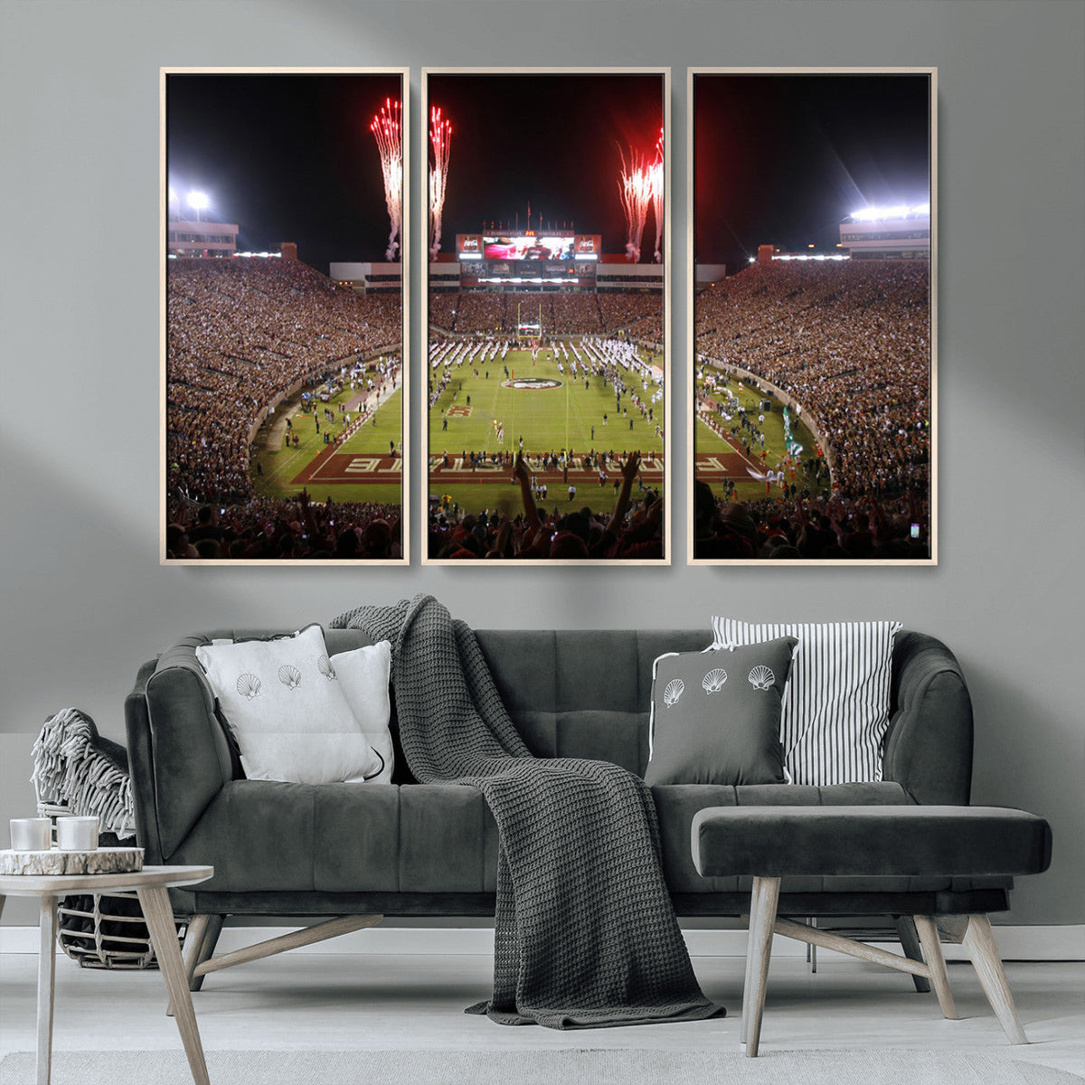 Framed Florida State Seminoles Football Team Print -