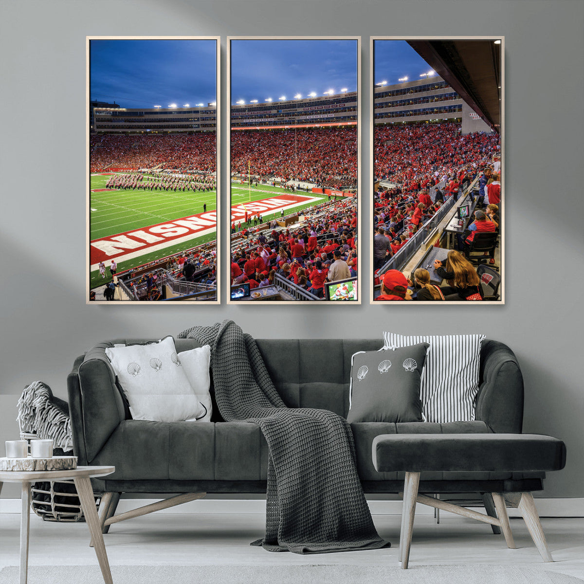 Wisconsin Badgers Football Team Print - Madison Camp Randall