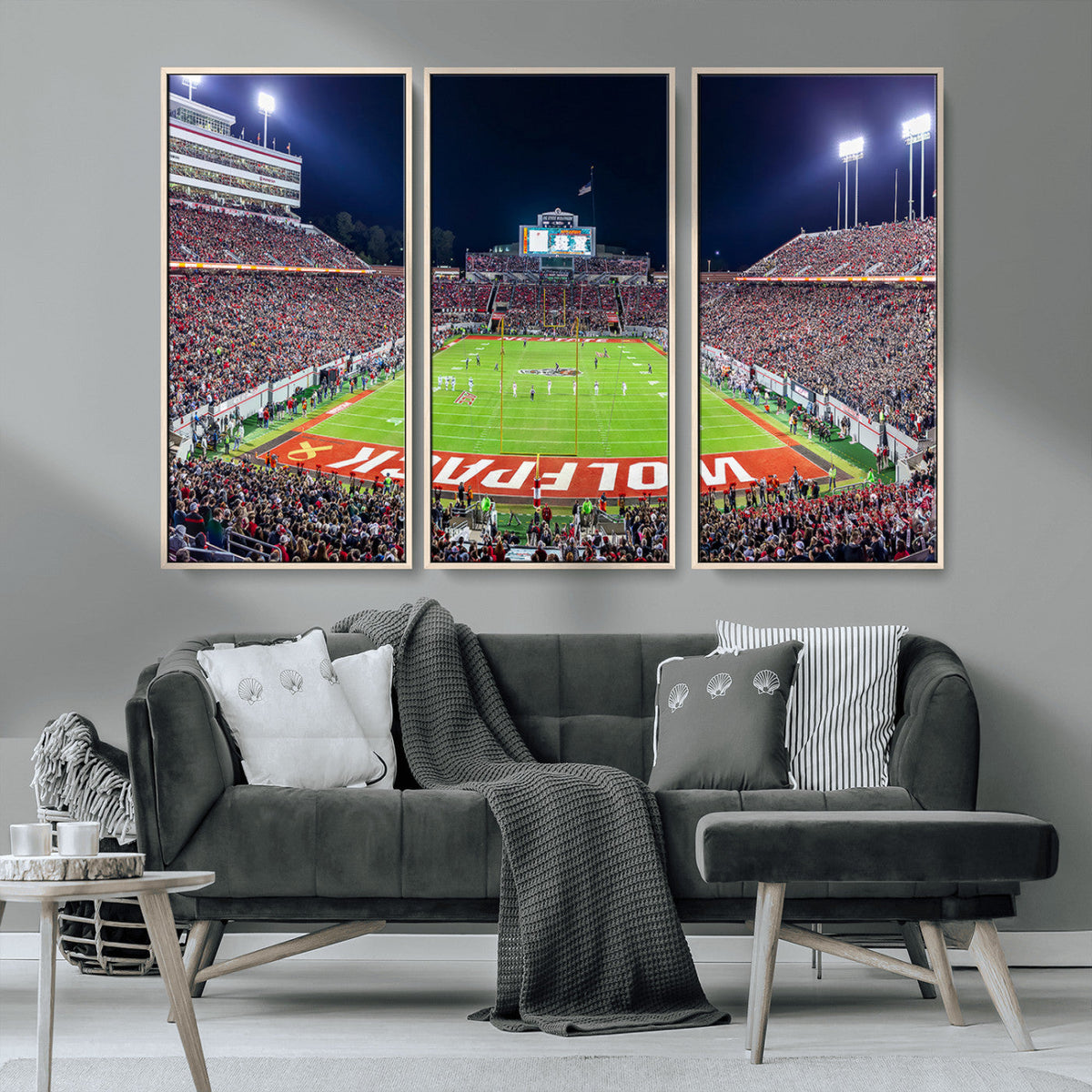 Wolfpack Football Team Print - Raleigh Carter-Finley Stadium