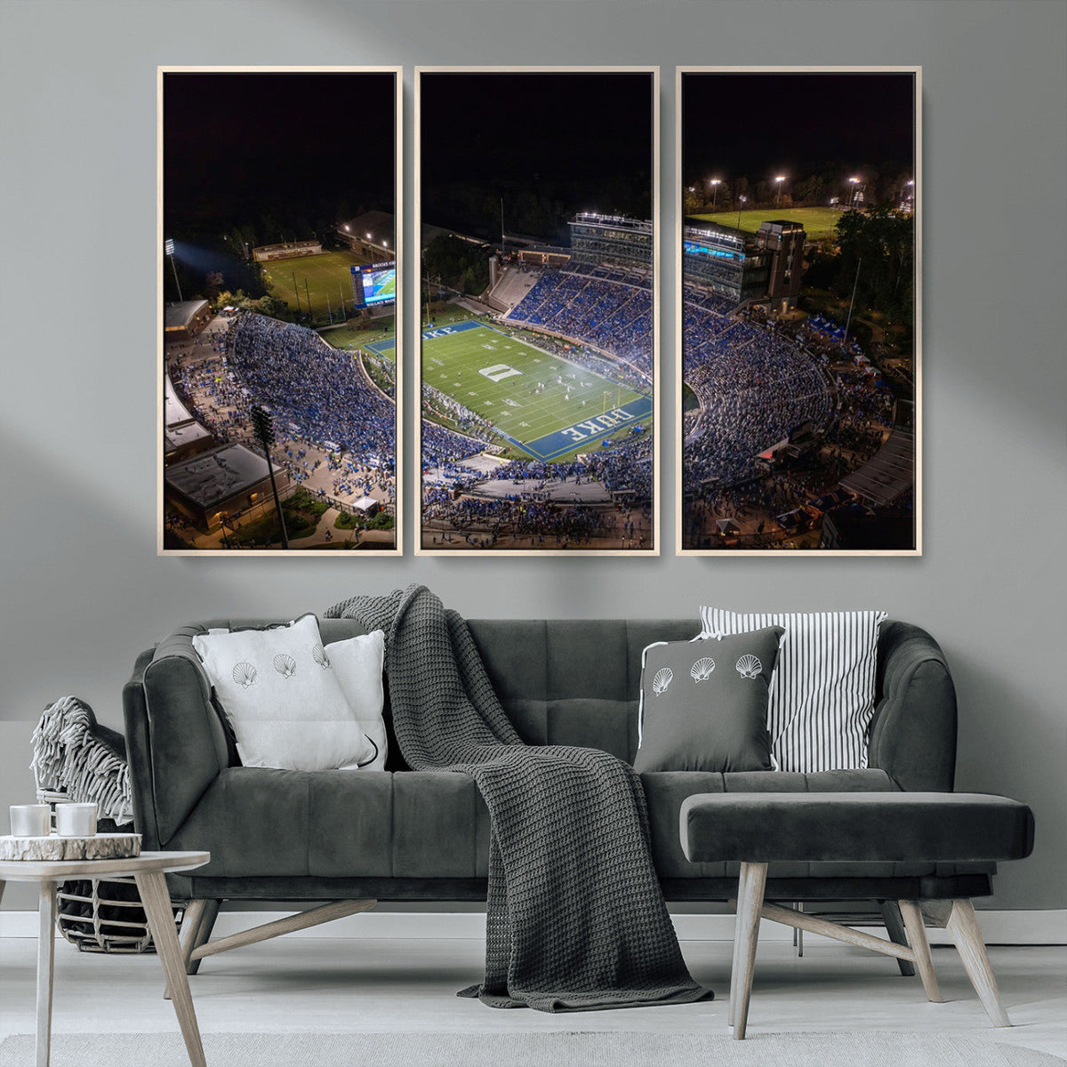 Duke University Blue Devils Football Print Canvas - Durham