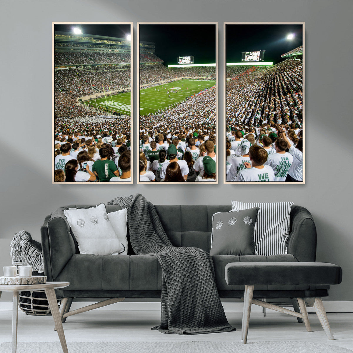 Michigan State Spartans Football Canvas Print - East Lansing
