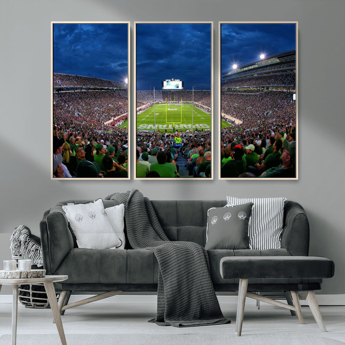 Michigan State Spartans Football Team Print - East Lansing