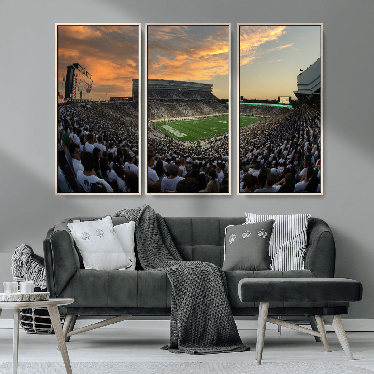Michigan State Spartans Football Team Print - East Lansing