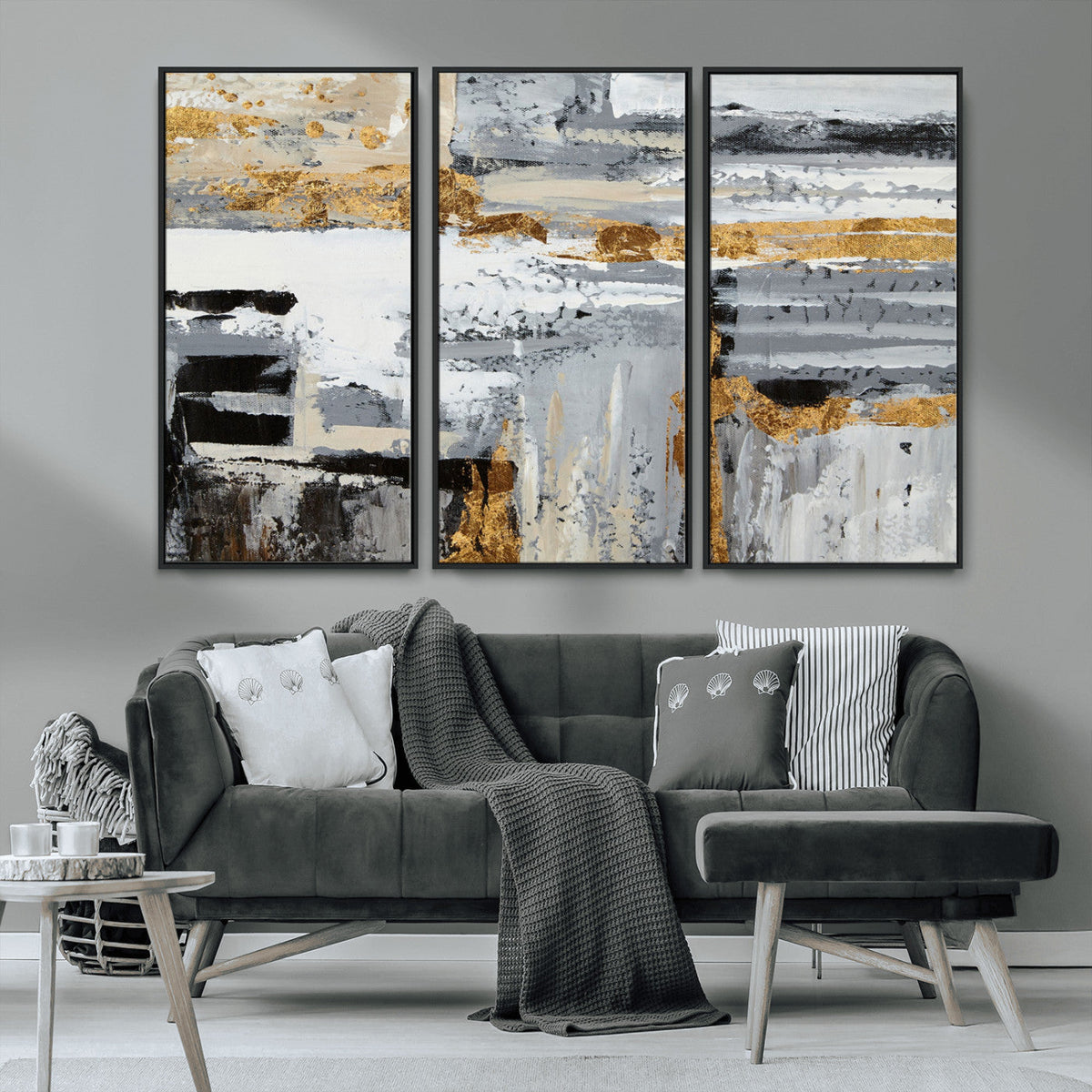 Abstract Painting Canvas Wall Art Print Paint Drip Art Brush