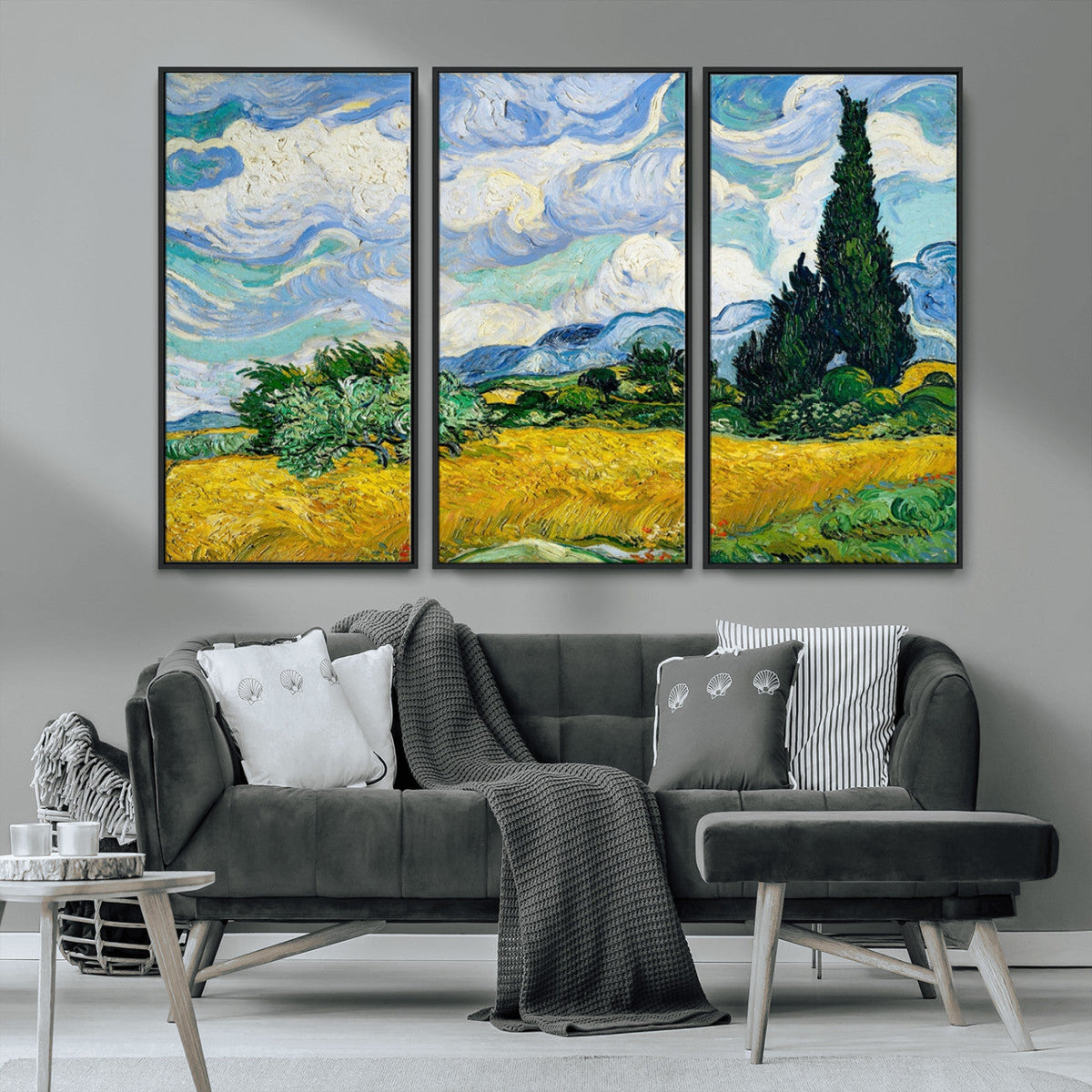 Wheatfield With Cypresses By Van Gogh Painting Wall Art