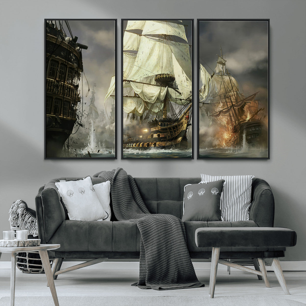 Pirate Ship War Wall Art Canvas Print