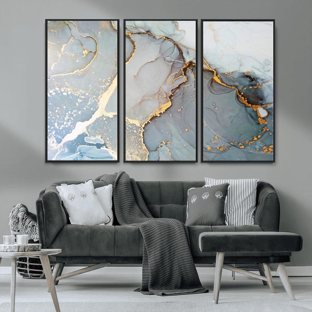 Large Abstract Marble Wall Art Canvas Print for Living Room