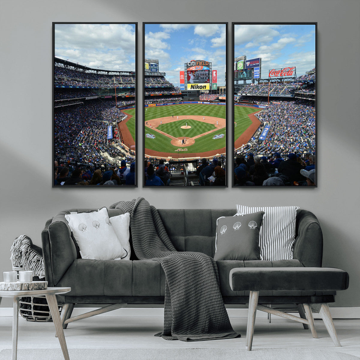 New York Mets Baseball Team Print - Citi Field Stadium Wall