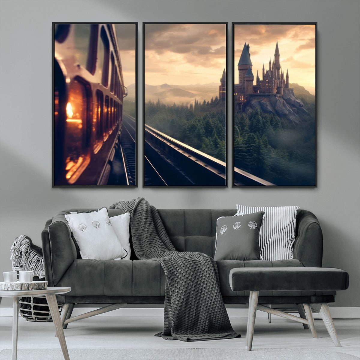Harry Castle Wall Art Canvas Print, Wizard School Wall Art