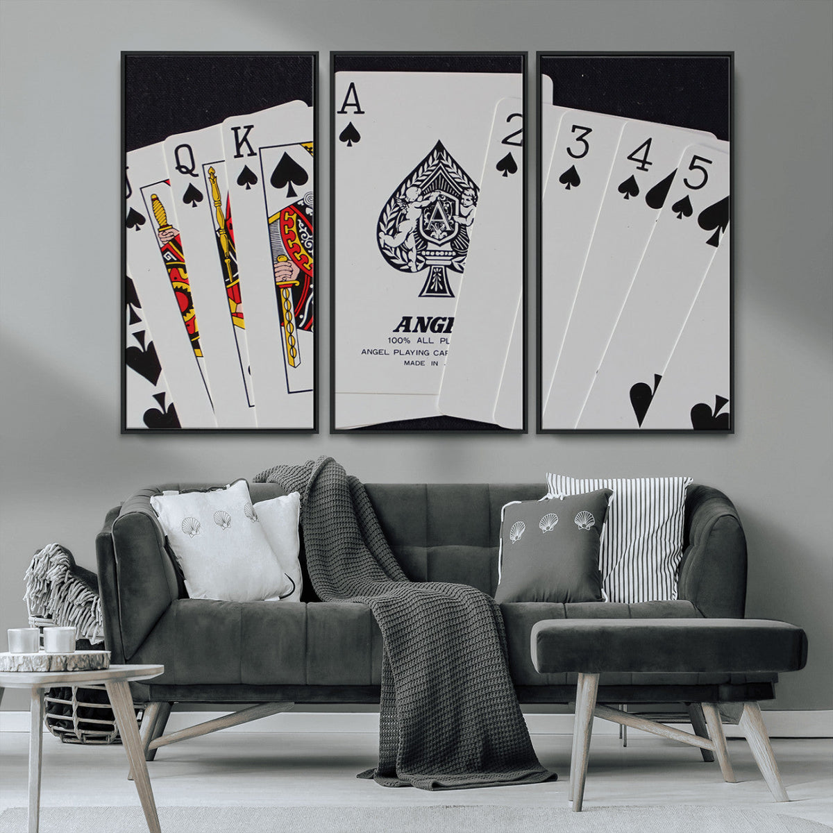 Poker Wall Art - Playing Cards Canvas Wall Art Print - Ace