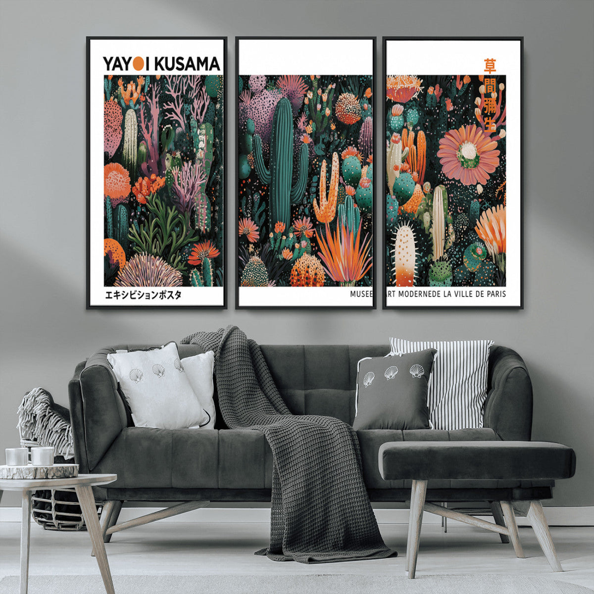Modern Japanese Wall Art Canvas Print – Framed Abstract