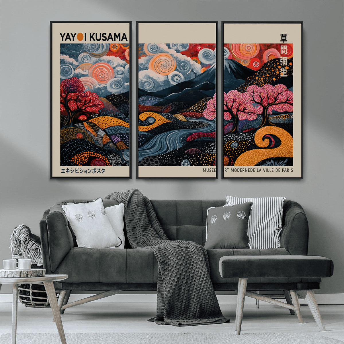 Modern Japanese Wall Art Canvas Print – Framed Contemporary