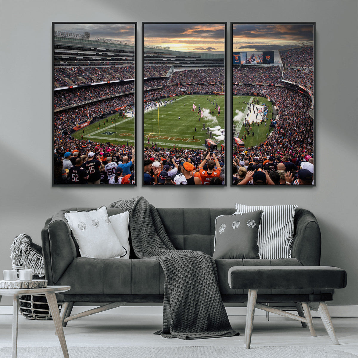 Chicago Bears Soldiers Field Wall Art Canvas Print – Framed
