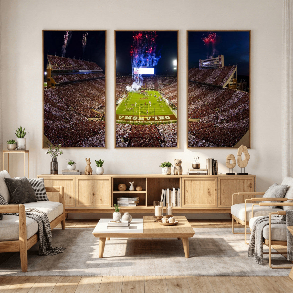 Oklahoma Memorial Stadium Wall Art Canvas Print – Oklahoma