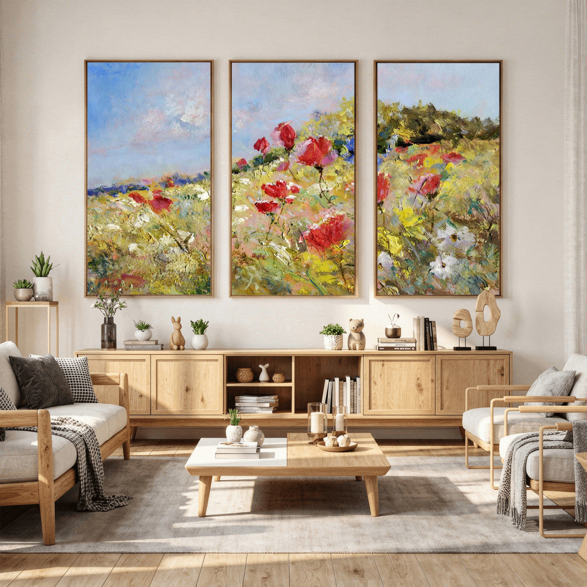 Abstract Mountain Landscape Wall Art Canvas Print – Textured