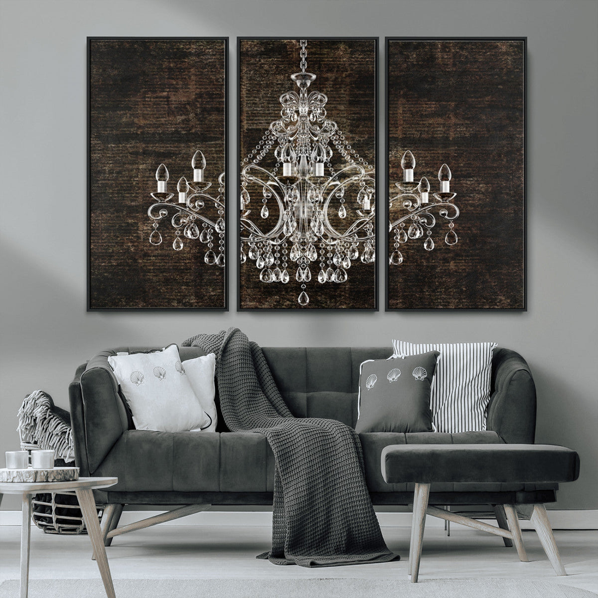 Rustic Chandelier Canvas Print