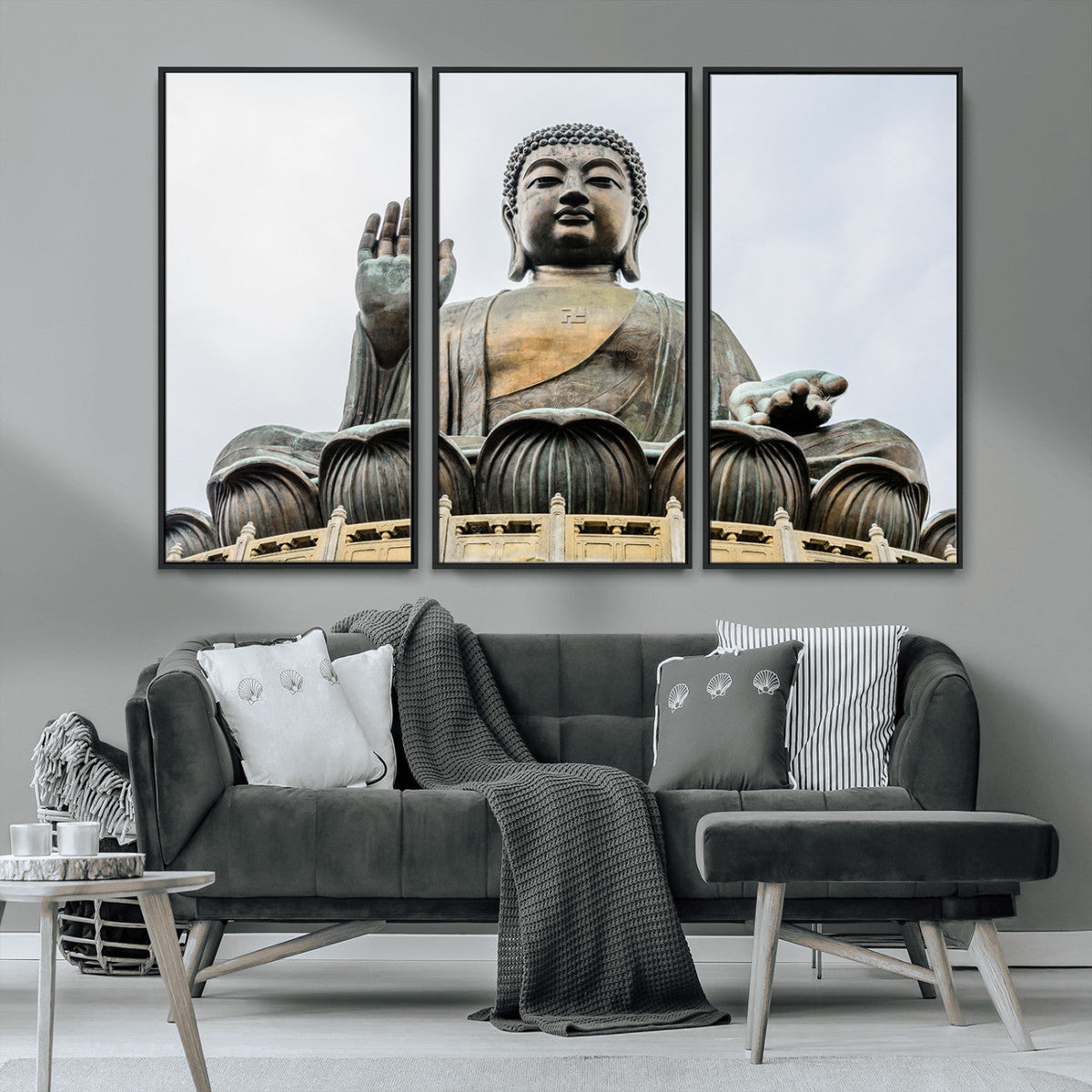 Buddha Statue Wall Art Canvas Print