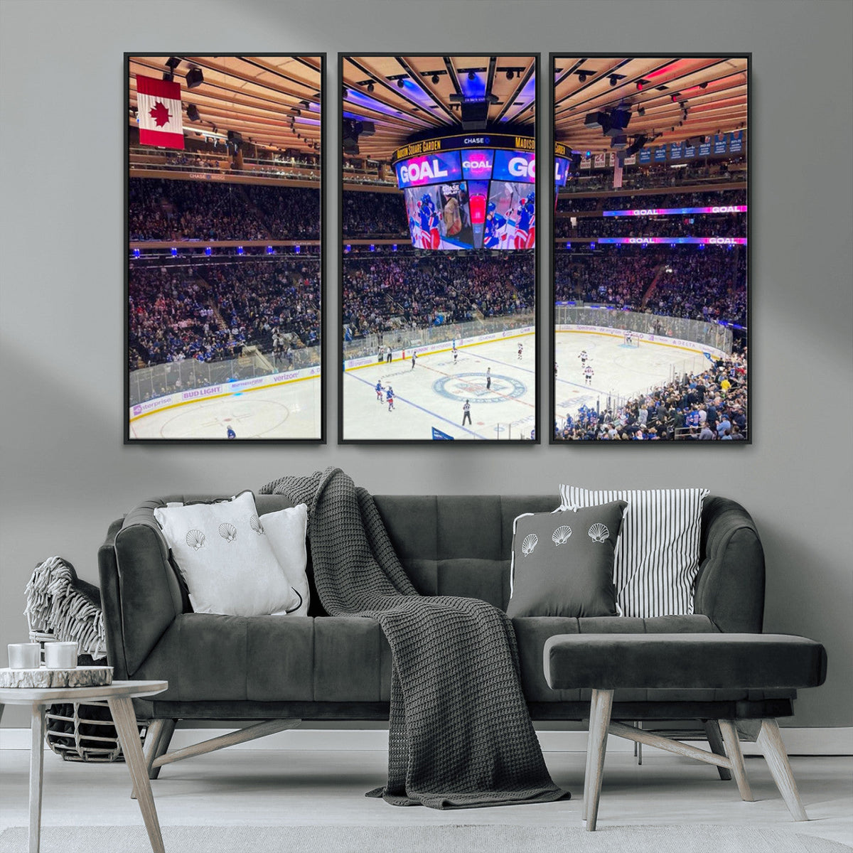 Madison New York Rangers Hockey Stadium Wall Art Canvas