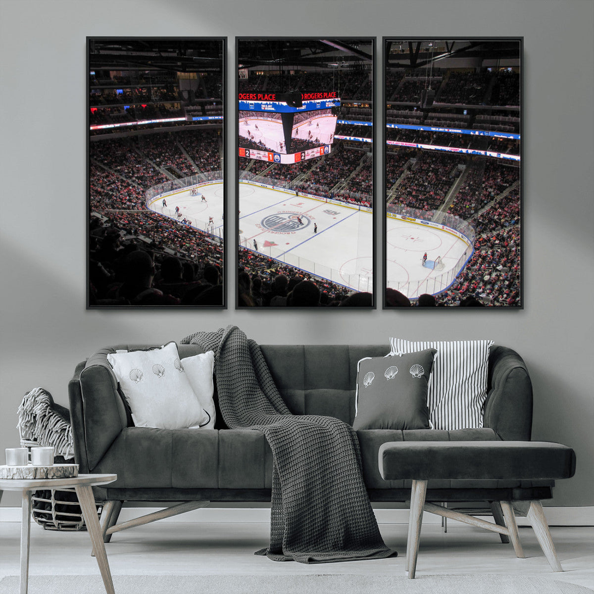 Rogers Place Edmonton Oilers Ice Hockey Stadium Wall Art,