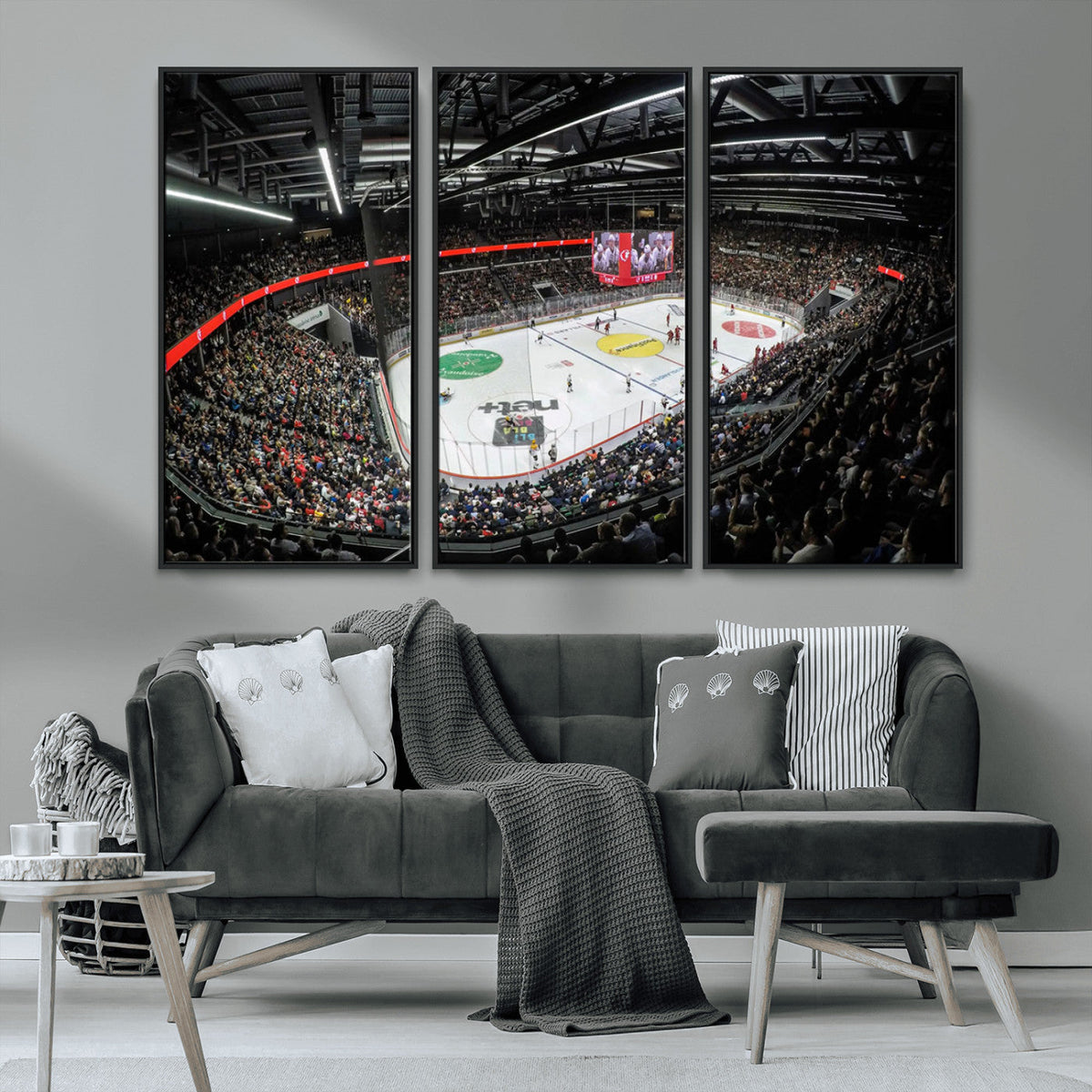 Vaudoise Lausanne Ice Hockey Arena Stadium Wall Art Canvas,