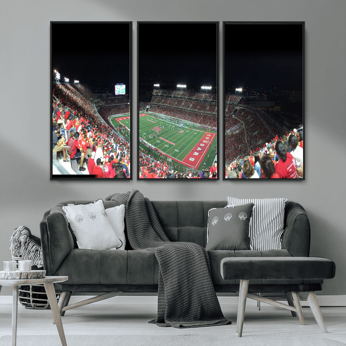 Houston Cougars Football Team Print - Houston TDECU Stadium